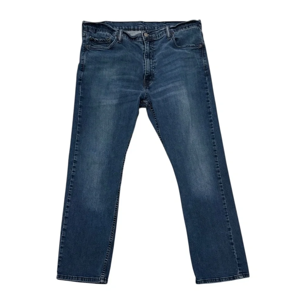 LEVI'S 513 SLIM STRAIGHT STRETCH JEANS MEDIUM BLUE WASH - EMGEE 38X30